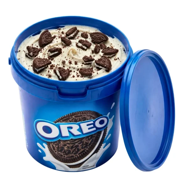 Balde de Recheio Oreo 3kg - Baunilha com Pedaços de Biscoito