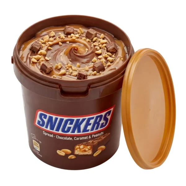 Balde de Recheio Snickers 3kg - Chocolate, Caramelo e Amendoim
