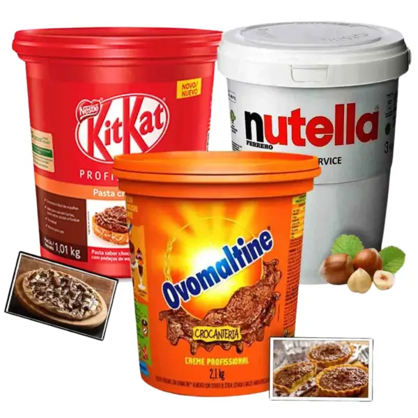 Combo Profissional: Nutella 3kg + KitKat + Ovomaltine