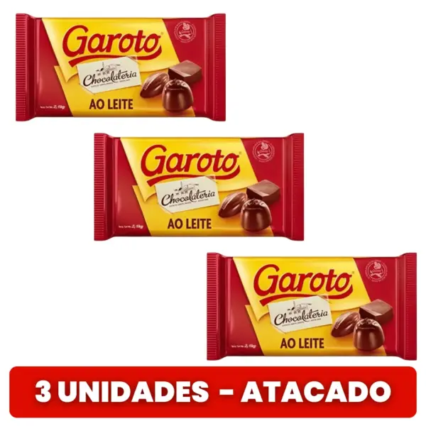 Garoto Ao Leite — 3 Unidades Atacado