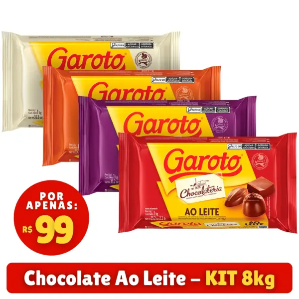 Garoto Ao Leite — Kit 8kg Atacado
